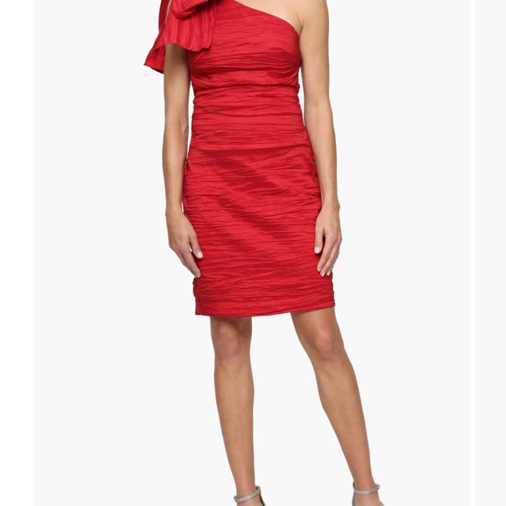 NWT Alex Evenings One-Shoulder Red Dress